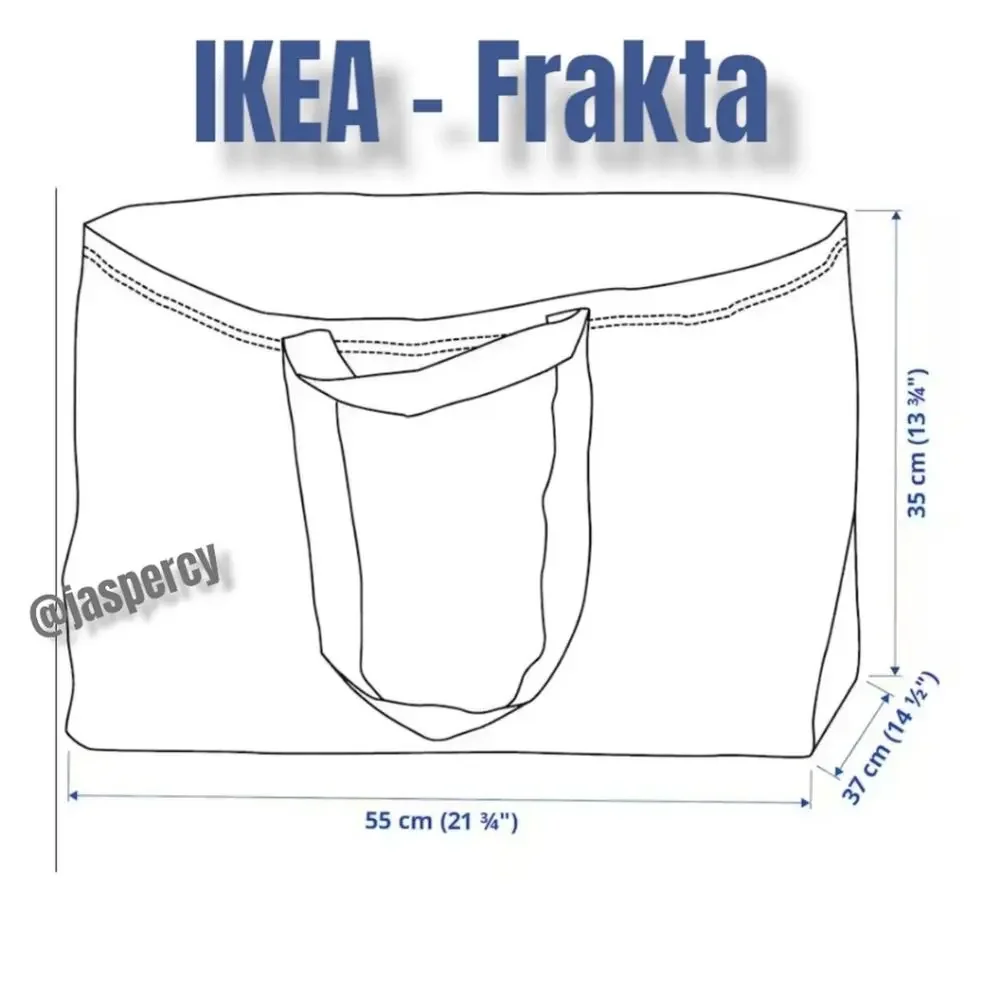 IKEA FRAKTA Ten (10) Large Blue Reusable Shopping Bag Laundry Tote Travel Moving
